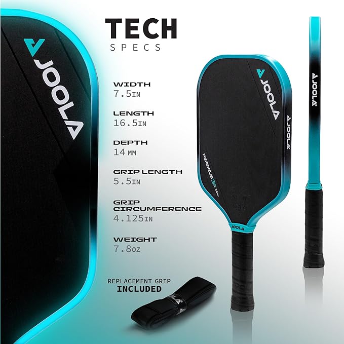 JOOLA 3S Pickleball Paddles – Raw Carbon Fiber Surface – Ben Johns Perseus, Hyperion, Scorpeus & Magnus Shapes – Elongated, Wide Body & Aero Curve Designs – 14mm/16mm Paddles – UPA-A Certified