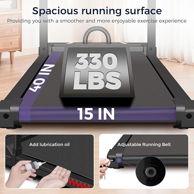 Treadmill for Home, Walking Pad with Handle Bar. 2 in 1 Walking Pad Treadmill 300+ lb Capacity, Compact Treadmills with Desk Workstation for Small Spaces. 3.0HP Portable Running Machine for Home Small