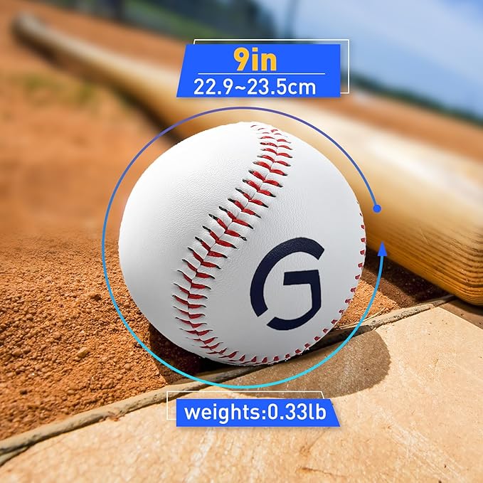 Gracfulcub Baseball Ball, Official Game Baseballs for Youth and Adult Baseball Players Training, Official Size and Weight Suitable for Batting Fielding Hitting Pitching Practice