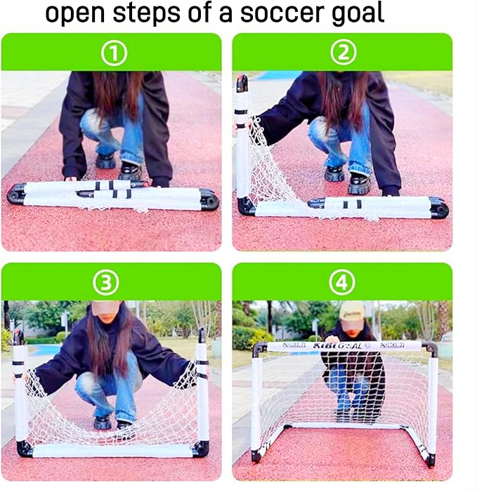 Soccer Goal, Small Foldable Goal for Kids, Kids Goals for The Backyard/Indoor/Outdoor, Mini Soccer Goals for Toddler Gift