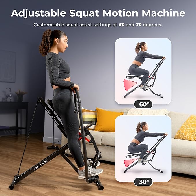 Sunny Health & Fitness Compact Full-Motion Rowing Machine w/Adjustable Resistance, Low-Impact Full-Body Workout Rower w/Long Slide Rail, Space-Saving Design, Optional Free SunnyFit App Connection