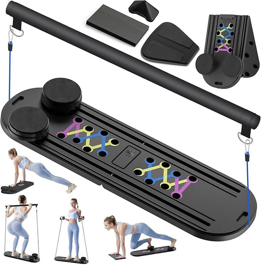 Pilates Board Pilates Reformer Set, Multifunctional Pilates Board for Home Workout, 15-in-1 Flo Pilates Portable Reformer 2025 for Full-Body Exercise