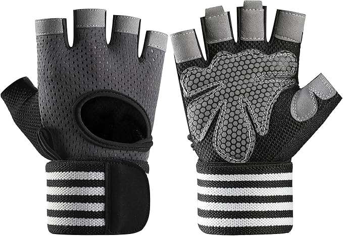 Workout Gloves for Men Workout Gloves Women, Wristband Weight Lifting Glove Breathable, Silicone Anti-Slip Weightlifting Glove Gym Accessories