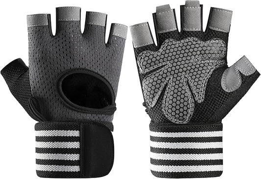 Workout Gloves for Men Workout Gloves Women, Wristband Weight Lifting Glove Breathable, Silicone Anti-Slip Weightlifting Glove Gym Accessories