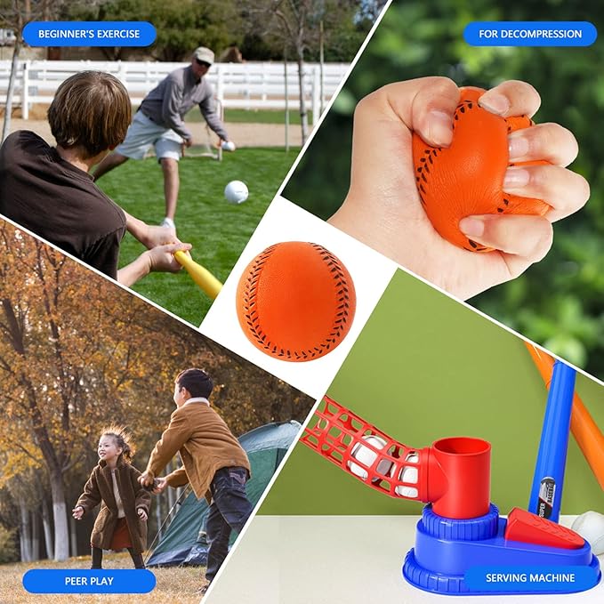 GKK Foam Baseballs 12 Pack Soft Baseballs for Youth Teenager Players Sports Foam Baseballs Training Balls for Hitting and Indoor or Outdoor Play