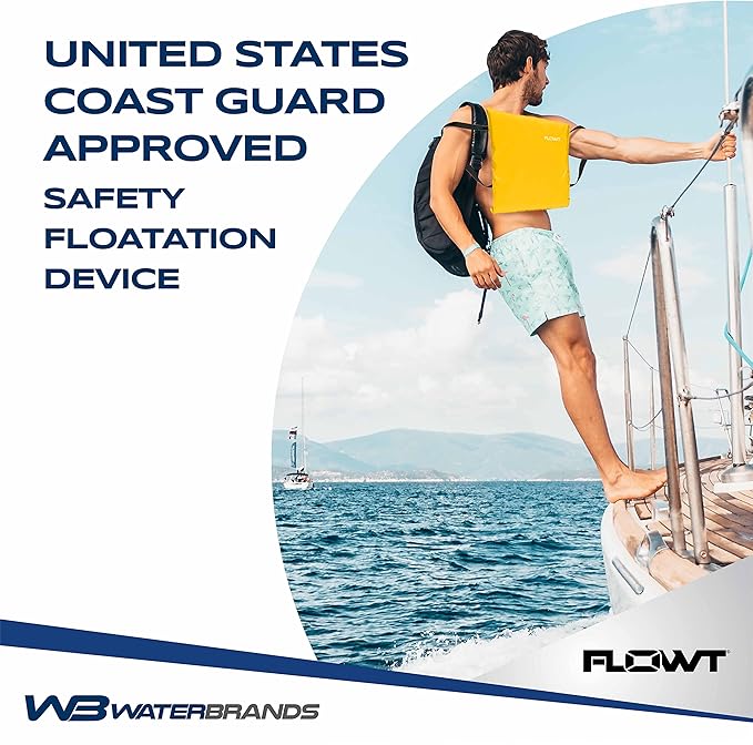 Flowt Boat Seat Cushion and Throw Cushion for Boat Safety – USCG Approved Type IV, Life Cushion for Boat, Durable, Comfortable Boat Seat Cushions for Kayaks, Paddle Board, Canoe and Boating - Yellow