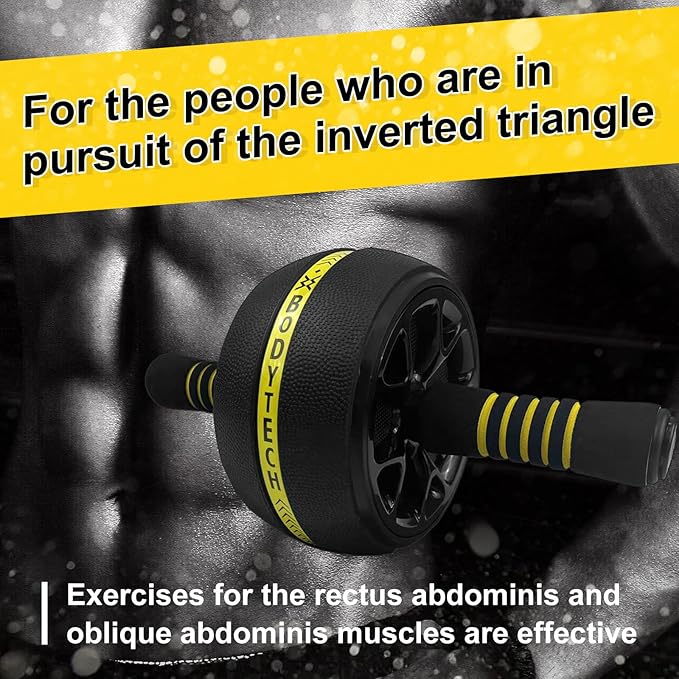 Ab Roller Wheel workout for Abdominal Core Strength training home gym fitness Equipment, Exercise Wheel for Men Women