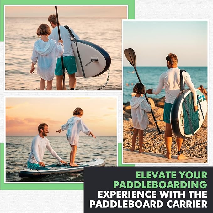 Sanwuta 2 Pack Adjustable Sup Kayak Paddle Board Accessories Surfboard Shoulder Carry Straps for Women and Men