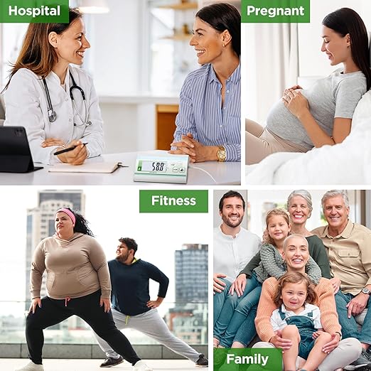 Medical Scale for Body Weight, 660 lb Weight Scale with Easy to Read Digital Display, 0.2 lb High Accuracy Body Weight Scale, 13.4" x 11.8" Platform, Doctor Office, Home, Bariatric Use