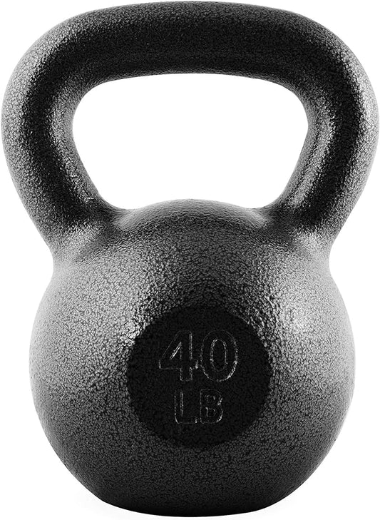 WF Athletic Supply Hammerstone Painted Cast Iron Kettlebells, Home & Gym Equipment, Great for Strength Training, Full Body Workout & Crossfit Training, Color & Size Options Available in 10-80 Pounds