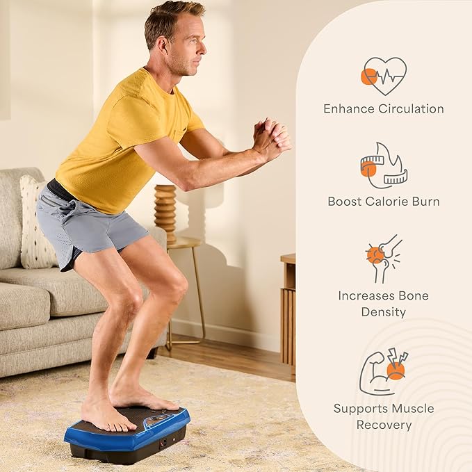 Lifepro Vibration Plate Exercise Machine with Magnetic Acupoints - Full Body Vibration Platform for Beginners and Recovery - Ideal Lymphatic Drainage Massager for Muscle Toning and Overall Fitness