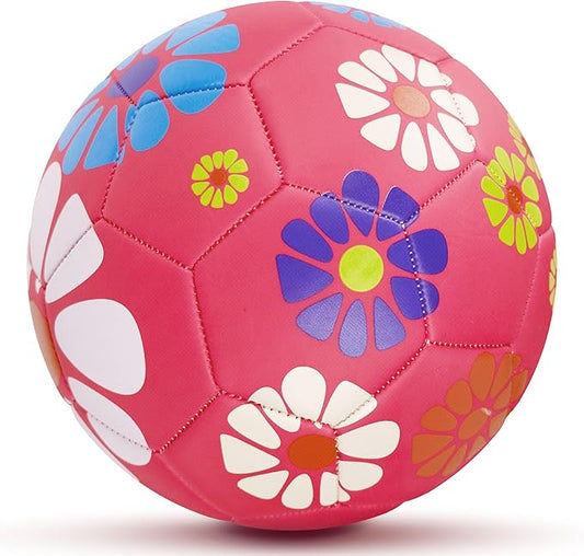 Soccer Balls Size 3 for Girls Soccer Ball for Kids Aged 4-6 6-8 Beginners Outdoors Sports Ball Recreation Playing Ball Birthday Christmas Back to School Gifts
