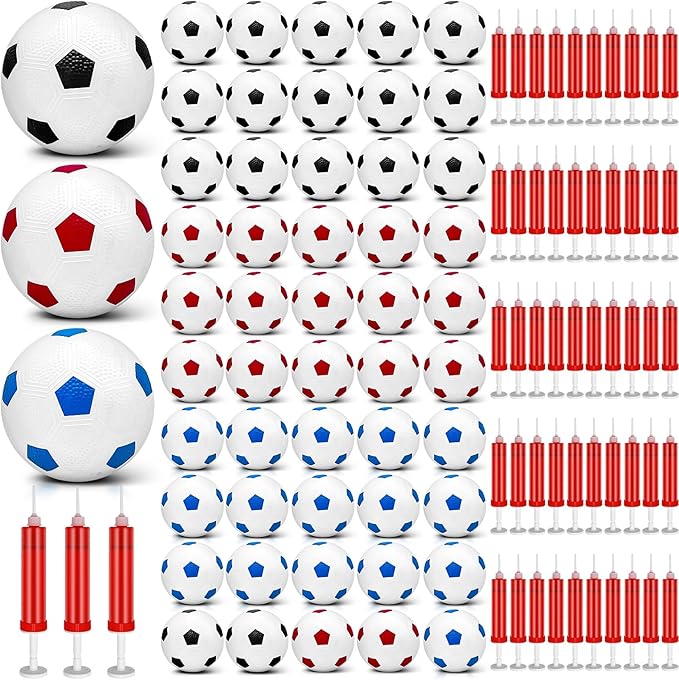 Christmas Deflated Soccer Ball with Pump for Age 2-4 Shoebox Gifts,Bulk Shoebox Gift Fillers,Toddler Soccer Balls for Charity Donations Soccer Ball Party Favors