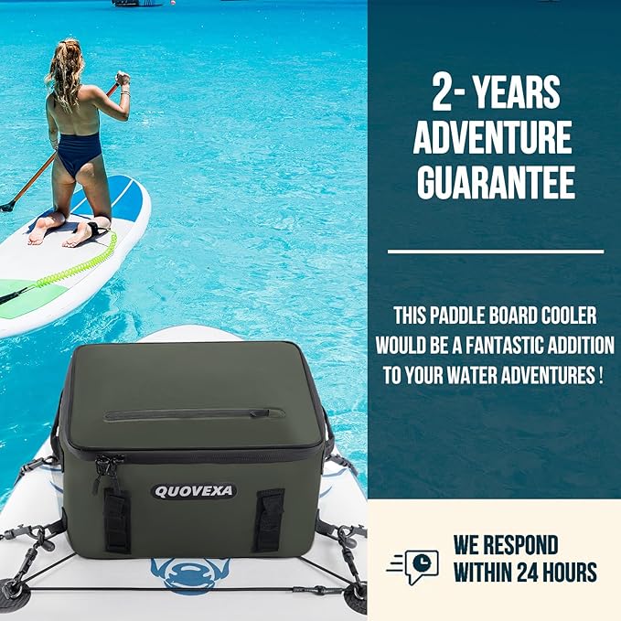Paddle Board Cooler Bag, Sup Cooler, Coolers Deck Bag with 4 Pockets, Kayak Cooler Fits 30 Cans, Deck Coolers Bag for Paddleboard, Paddle Board Accessories with Phone Pouch