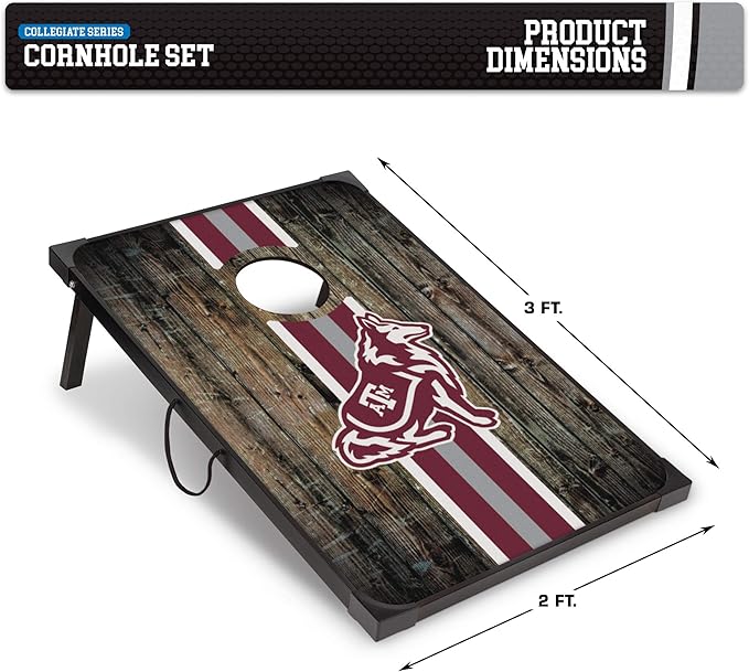 Wild Sports NCAA 2' x 3' MDF Deluxe Cornhole Set - with Corners and Aprons