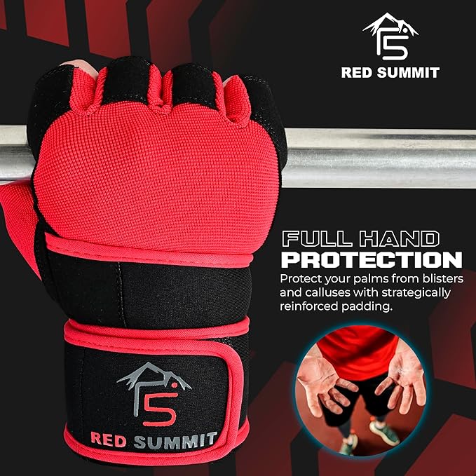 Weight Lifting Gym Gloves for Men & Women, Workout Exercise Gloves with Wrist Support & Anti-Slip Palm for Hanging, Rowing, Pullups, Bodybuilding, Powerlifting & Calisthenics