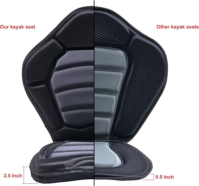 Ultra thick OceanMotion Ergo-Fit sit on top Kayak seat w/storage bag
