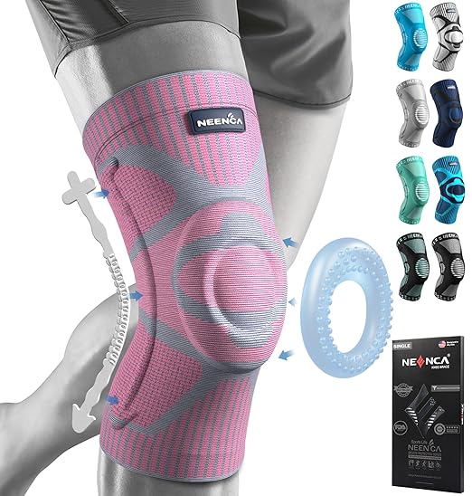 NEENCA Knee Brace for Knee Pain Relief, Medical Knee Support with Patella Pad & Side Stabilizers, Compression Knee Sleeve for Meniscus Tear, ACL, Arthritis, Joint Pain, Runner, Sport