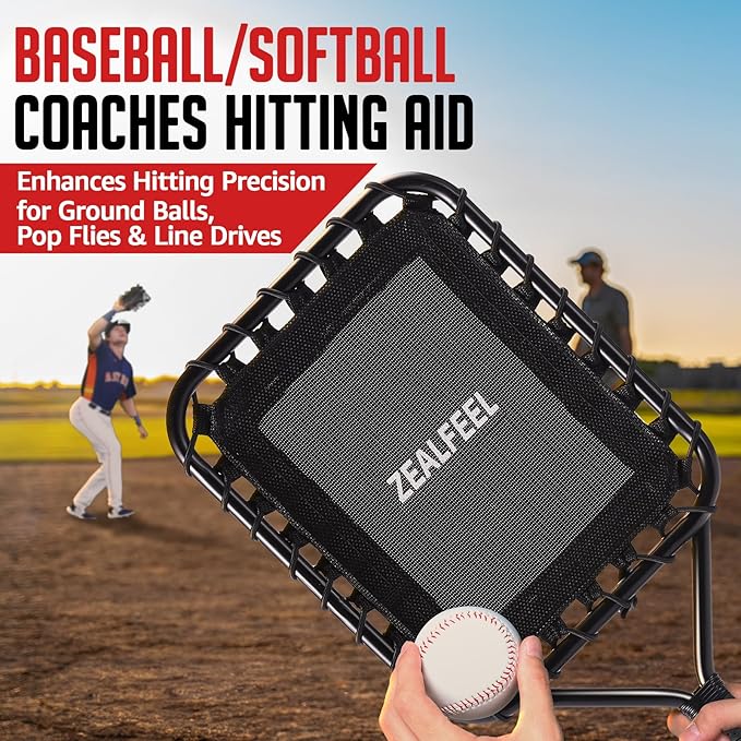 Baseball Racket for Fly Balls, 19-Ounce Fungo Racket Baseball/Softball Training, Scientific Weighted Bat with Ergonomic for Parents & Coaches, Designed to Hitting Ground Balls, Pop Flies & Line Drives