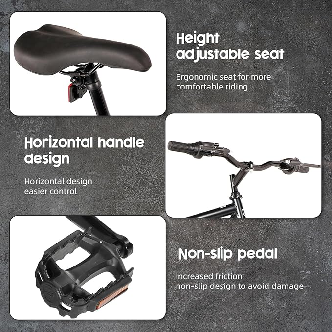 26 Inch Mountain Bike, 7-Speed High-Carbon Steel/Aviation Grade Frame with Dual Suspension, Adjustable Ergonomic Seat for Adults