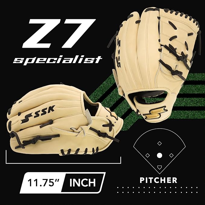 SSK Z7 Specialist Infield Baseball Glove – 11.25” - 11.5” - 11.75” - 12” – 12.25” – Right & Left Hand Throw