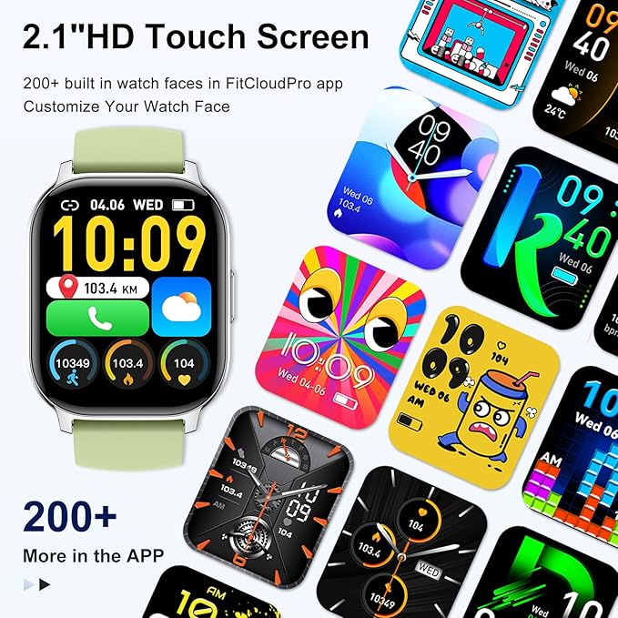Smart Watch for Men Women Fitness: Make/Answer Call Smart Watches for Men Digital Mens Watches Step Tracker Waterproof Smartwatch Android Phone iPhone Samsung Compatible Heart Rate Monitor Light Blue