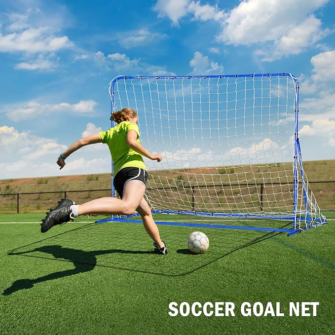 Dual-Mode Soccer Goal Net & Soccer Rebounder Net,Premium Durability for Intense Shooting Training,Quick-Switch Angle Soccer Training for Control,Passing Practice,Soccer Gifts for Kids Teen Adult