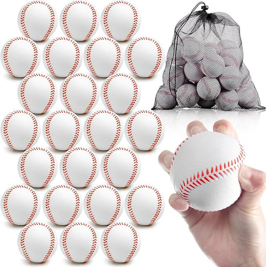 Outus 24 Pcs Foam Training Baseball Sports Soft Foam Baseball Teenager Practice
