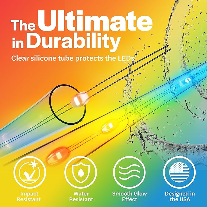 Brightz WheelBrightz LED Bike Wheel Lights - 2025 Edition with Superior Straps & LED-Weatherproof Shield! 14 Colors - Unmatched Durability, Visibility & 48+ Hours of Dazzling Illumination