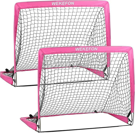 Soccer Goal with Carry Bag, 10/9MM Strengthen Pole, Arched Design, Kids Soccer Goals for Backyard Set 5x 3.1/3.6x2.7/2.9x2.4ft Portable Pop Up Soccer Nets for Toddler, Adults, Youth Games, Play, Gifts