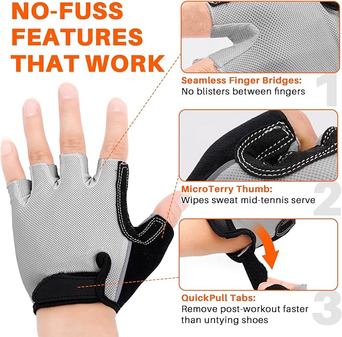 Double-Layer Deerskin Palm Gym Gloves: Anti-Slip Workout Gloves for Men & Women | Weight Lifting, Cycling, Rowing | Breathable 3D Padded Design
