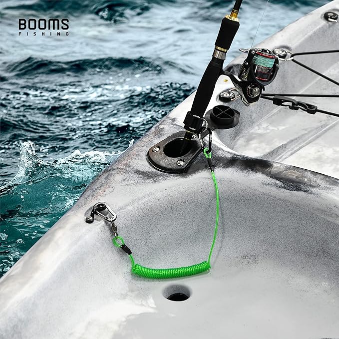 Booms Fishing T02 Fishing Pole Tether, Kayak Paddle Leash, Paddle Board Fishing Accessories, Heavy Duty Fishing Lanyard for Fishing Tools/Rods/Paddles