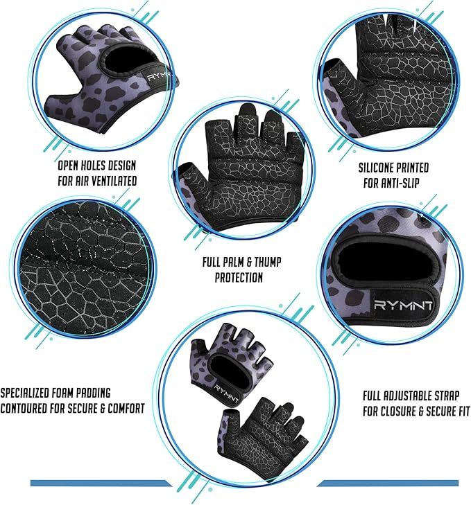 Minimal Weight Lifting Gloves,Short Micro Workout Gloves Grip Pads with Full Palm Protection & Extra Grip for Men Women Weightlifting,Gym,Exercise Training