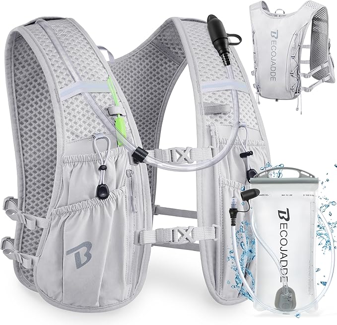 Running Vest Hydration Backpack for Men Women, 5L Lightweight Running Backpack Hydration Pack for Marathon, Trail, Cycling, Hiking, Jogging
