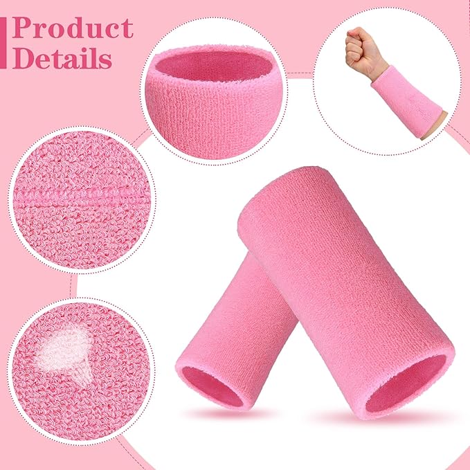 WILLBOND 6 Inch Wrist Sweat Bands for Men Women Tennis Elastic Athletic Long Sweatband Wrist Absorbent for Basketball Tennis Running Outdoor Activity