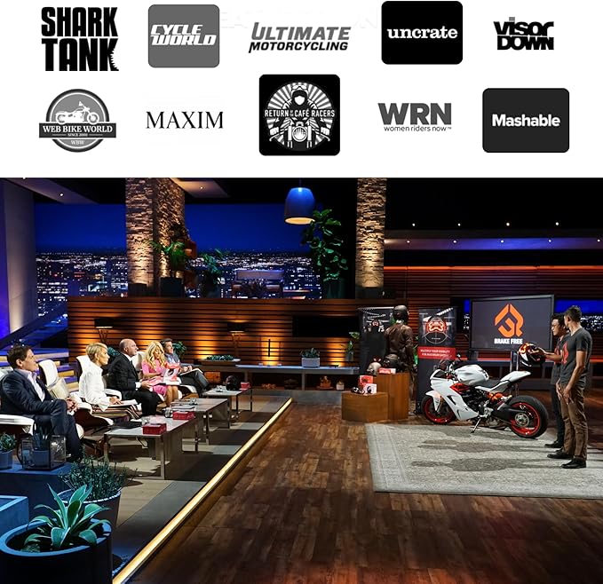 Brake Free Helmet Light - Smart Wireless Motorcycle Lights- Weatherproof LED Motorcycle Helmet Light - Lightweight & Aerodynamic Design - Smart Brake Detection - Single Button Operation - Black