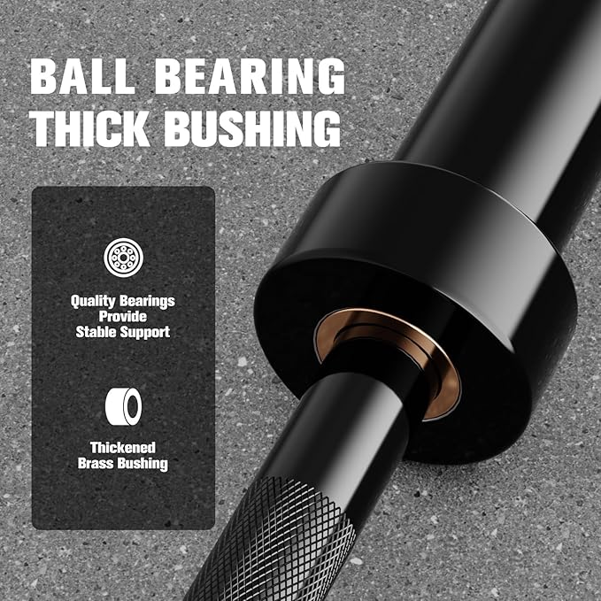 RitFit Barbell Weight Set - 4/6FT Olympic Barbell with Weight Plates (55-275LB Total) - Weightlifting Equipment for Squats, Curls, Deadlifts, Presses, Hip Thrusts