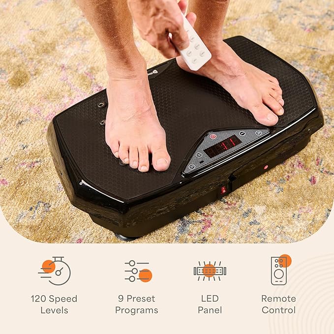 Lifepro Vibration Plate Exercise Machine with Magnetic Acupoints - Full Body Vibration Platform for Beginners and Recovery - Ideal Lymphatic Drainage Massager for Muscle Toning and Overall Fitness