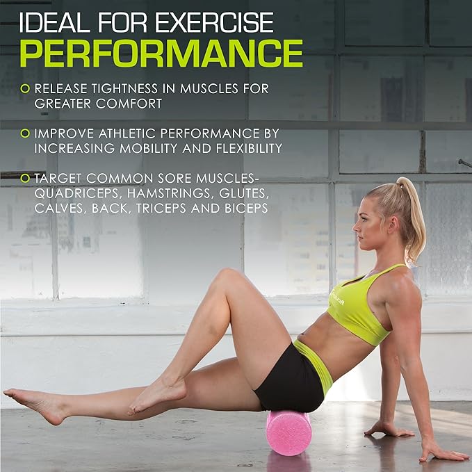 ProsourceFit High Density Foam Rollers 36 - inches Long,Firm Full Body Athletic Massage Tool for Back Stretching, Yoga, Pilates, Post Workout Muscle Recuperation