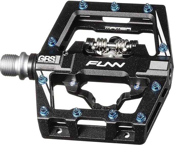 Funn Mamba S MTB Clipless Pedals, Single Sided Clip Mountain Bike Pedals, Compatible with SPD Cleats, 9/16-Inch CrMo Axle Bicycle Pedals for MTB/BMX/Gravel Cycling