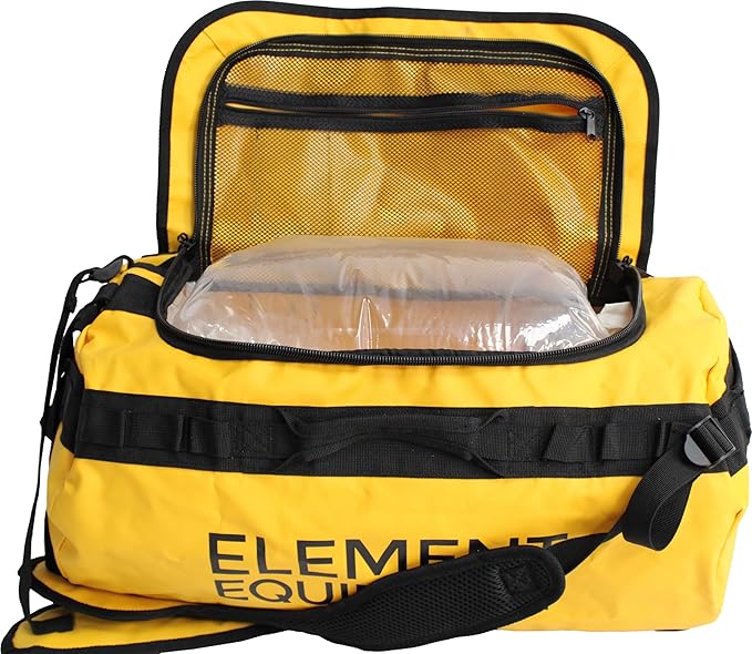 Element Equipment Trailhead Duffel Bag Shoulder Straps Waterproof Yellow Small