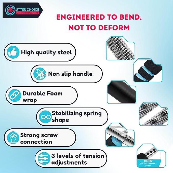 Gorilla Bar Chest Workout Equipment with Multi-Level Adjustment 30-120lbs Twister Chest and arm Trainer for Men – Chest Exerciser, Portable Arm and Chest Workout Flex Bar and Muscle Strength Trainer