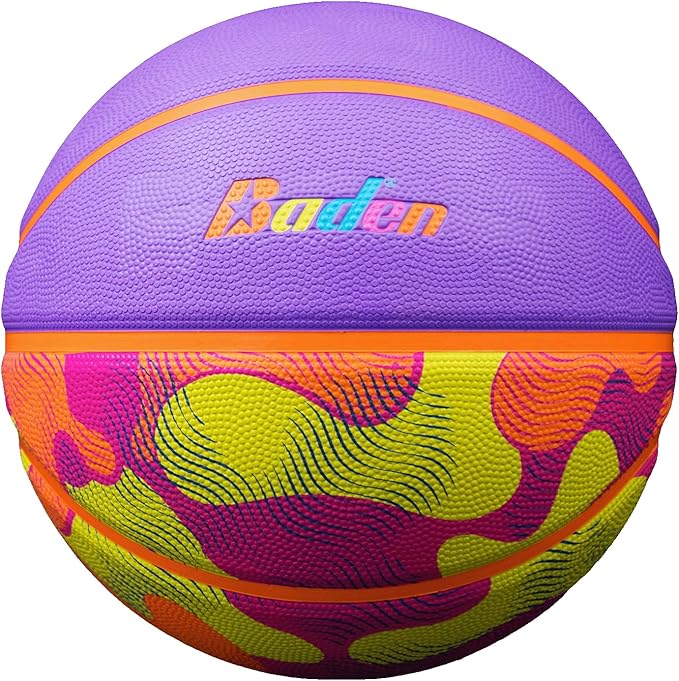 Baden | Legend Lifestyle Collection | Fun Design Outdoor Rubber Game Basketball | Youth & Adult Size 5,6,7