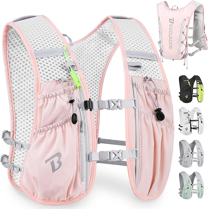 Running Vest Hydration Backpack for Men Women, 5L Lightweight Running Backpack Hydration Pack for Marathon, Trail, Cycling, Hiking, Jogging