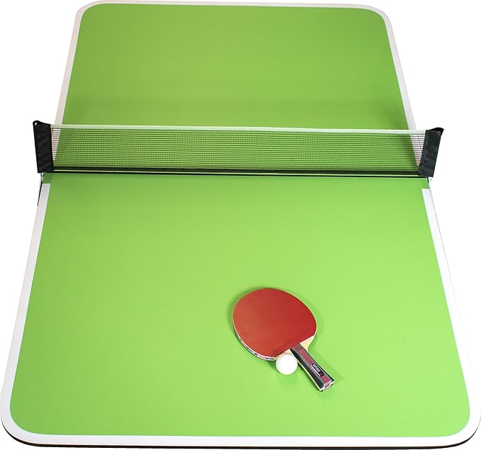 Butterfly Family Mini Ping Pong Table | 1 Piece Portable Ping Pong Table for Tailgating Games | 2ft Height | Great Ping Pong Table for Small Kids | Adjust Angles for Slower Play, Green (TFAMGN)