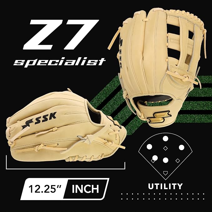 SSK Z7 Specialist Infield Baseball Glove – 11.25” - 11.5” - 11.75” - 12” – 12.25” – Right & Left Hand Throw