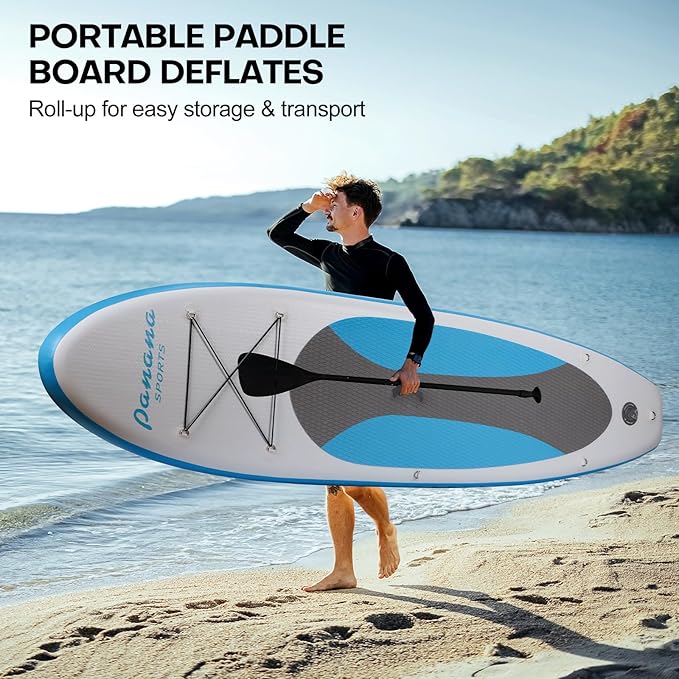 Panana Inflatable Stand Up Paddle Board, 10'x31 x6 SUP with Premium Paddle Board Accessories Kit, Anti-Slip EVA Deck for Adults Youth of All Skill Levels