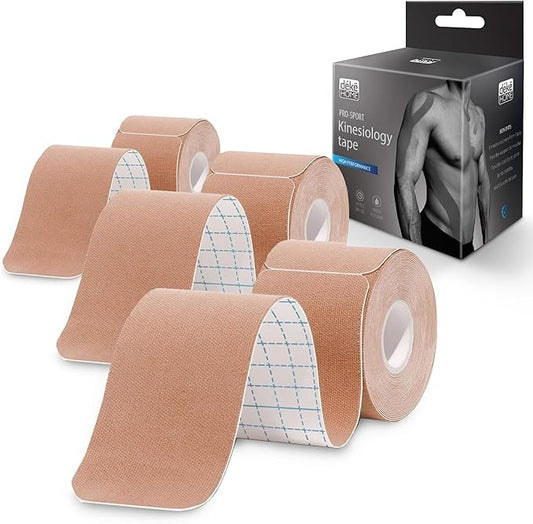 Deke Home - Kinesiology Tape Precut Strips (3 Pack), 20 Strong Adhesive 10in Elastic Strips, Waterproof Athletic Tape for Injuries, Knee, Ankle, Muscle, Joint, Latex-Free