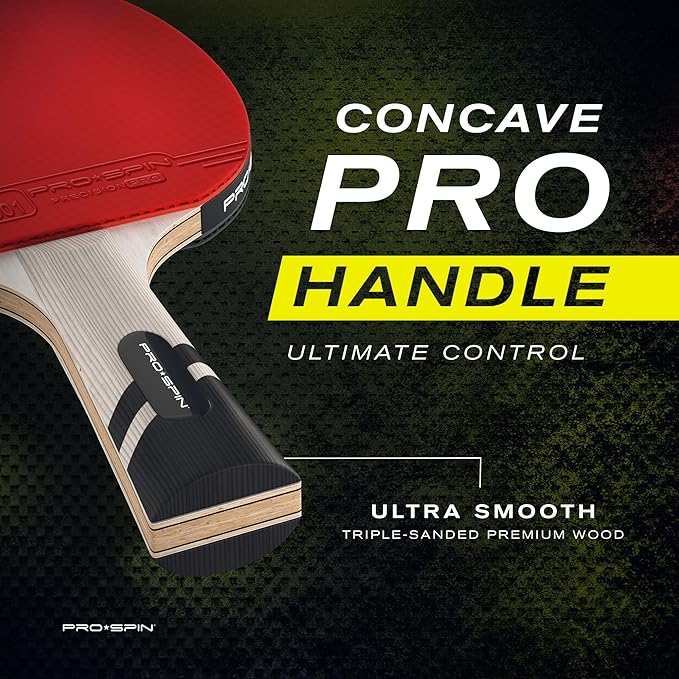 PRO SPIN Ping Pong Paddles - Professional Level Table Tennis Rackets with Carbon Fiber for Superior Control | 7-Ply Blade, Premium Rubber, 2.0mm Sponge | Includes Protector Case