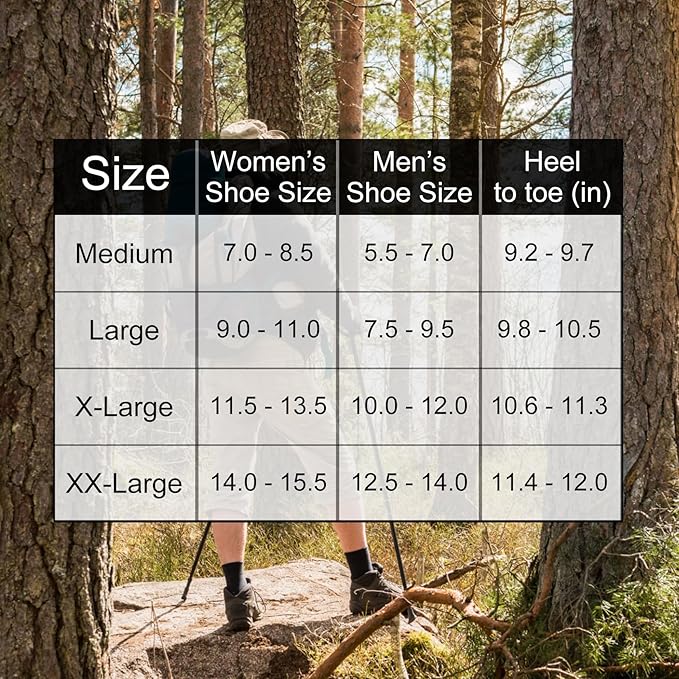 CWVLC Crew Hiking Socks, Cushion, Moisture Wicking, Arch Compression Boot Socks